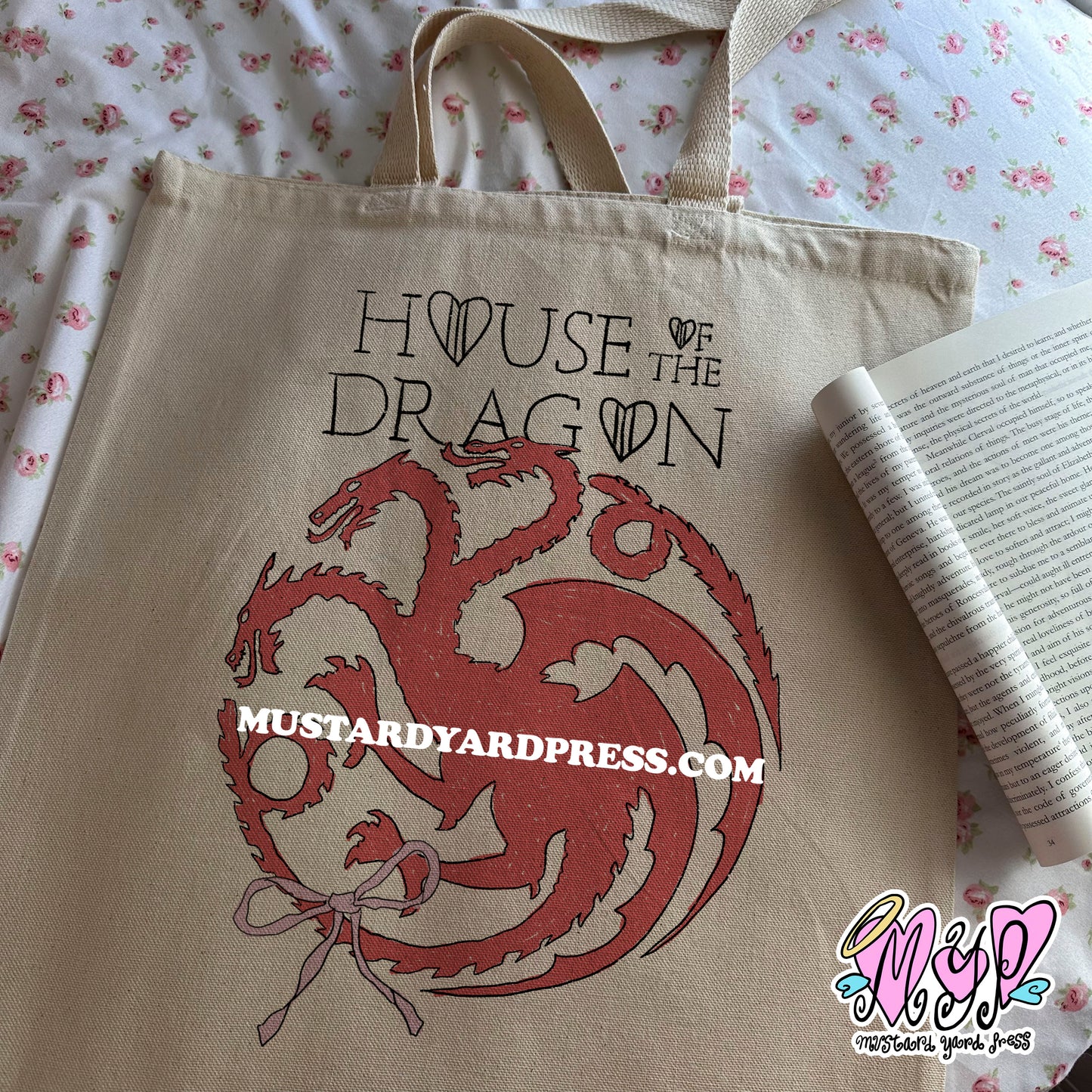 dragon sketch tote bag