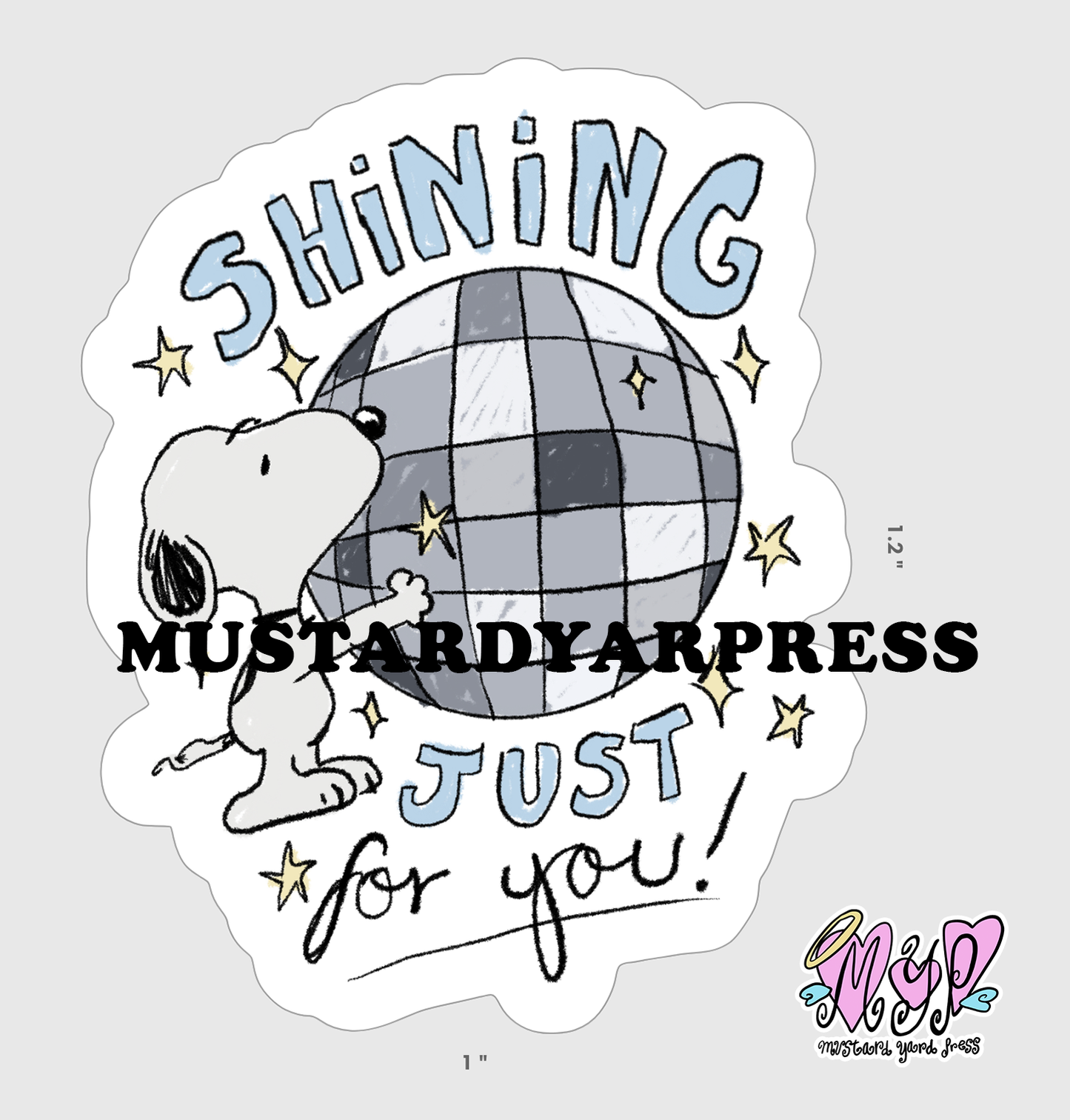 mirrorball mini sticker
