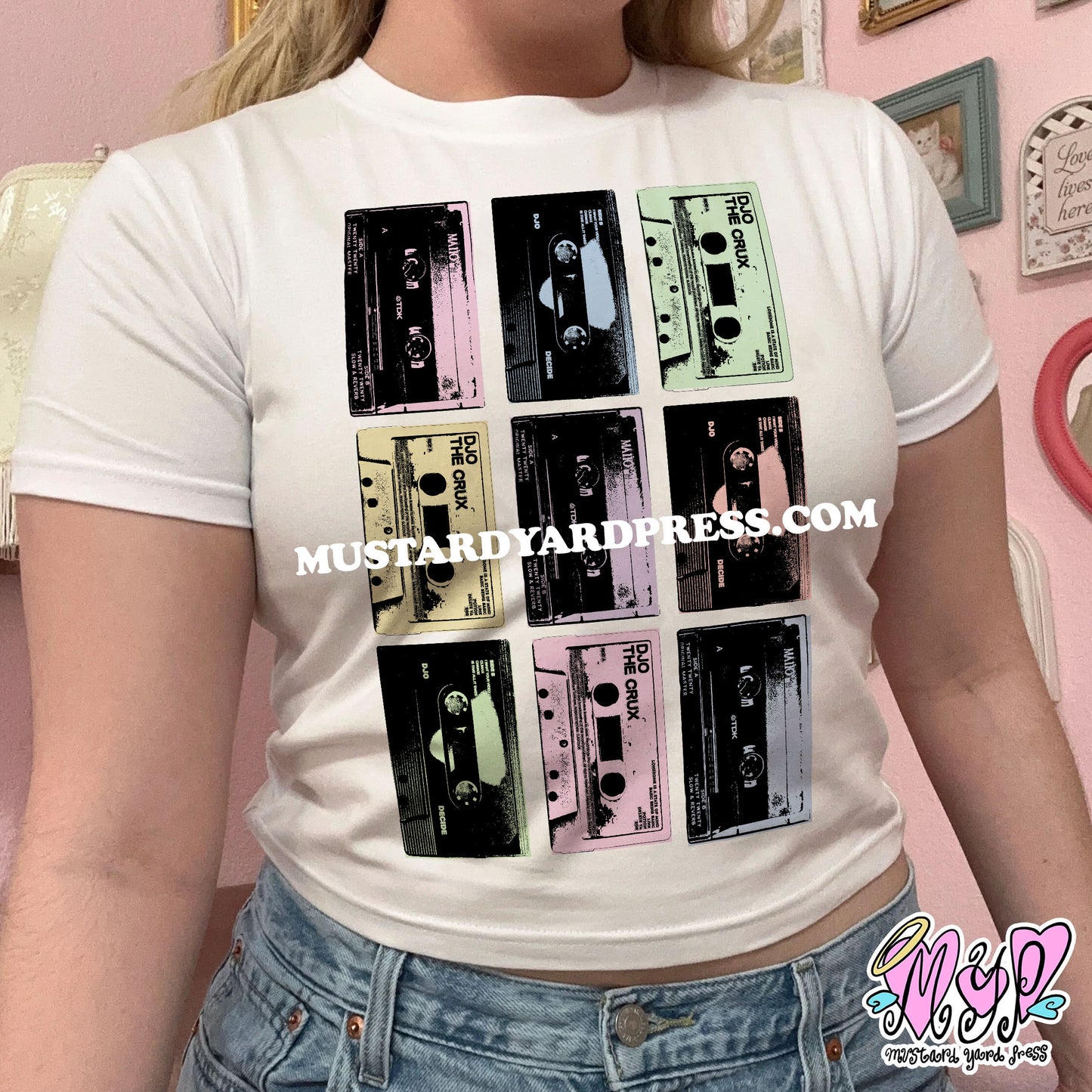 djo cassette tapes baby tee