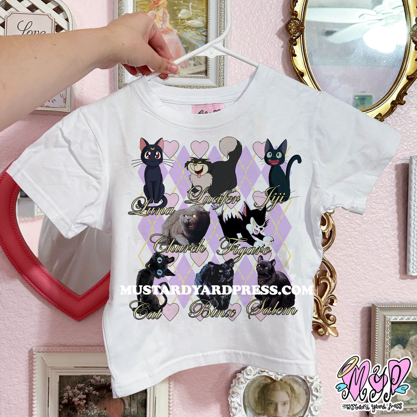 black cats baby tee