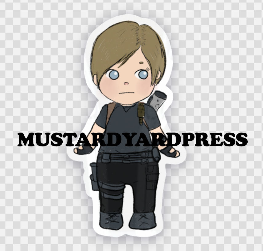 leon angel mini sticker
