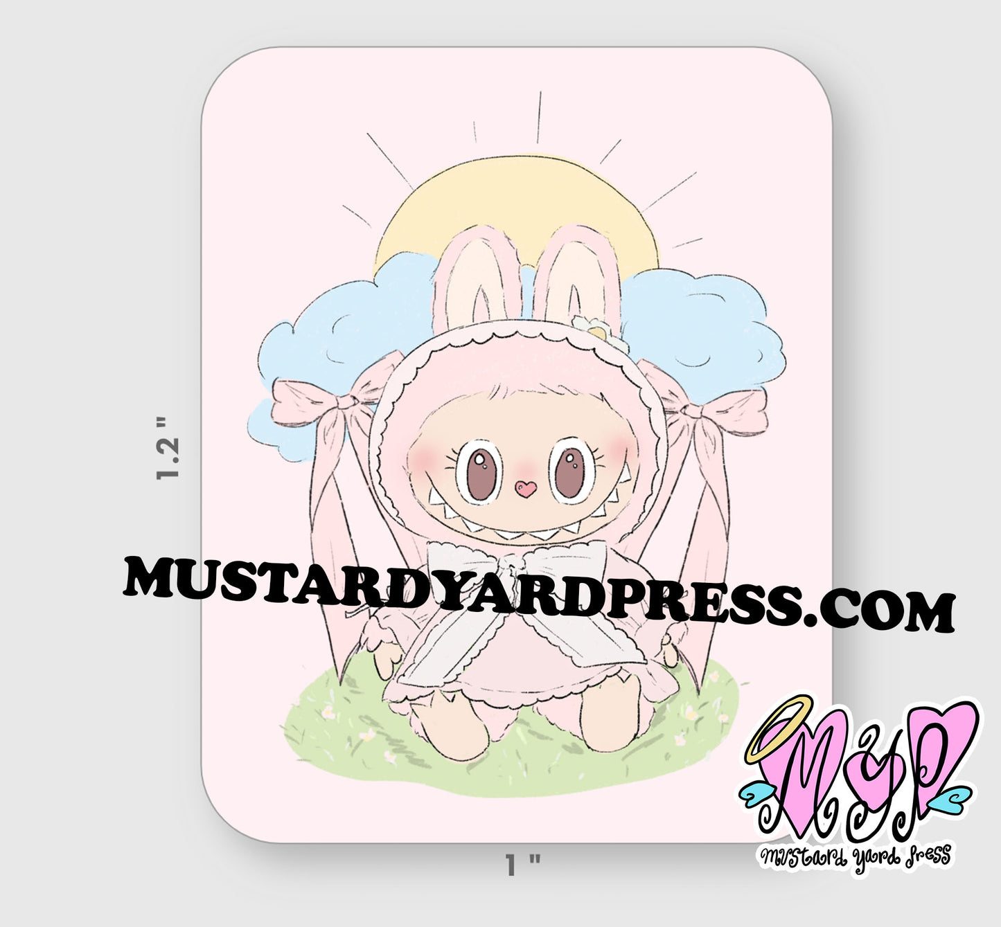 coquette monster mini sticker