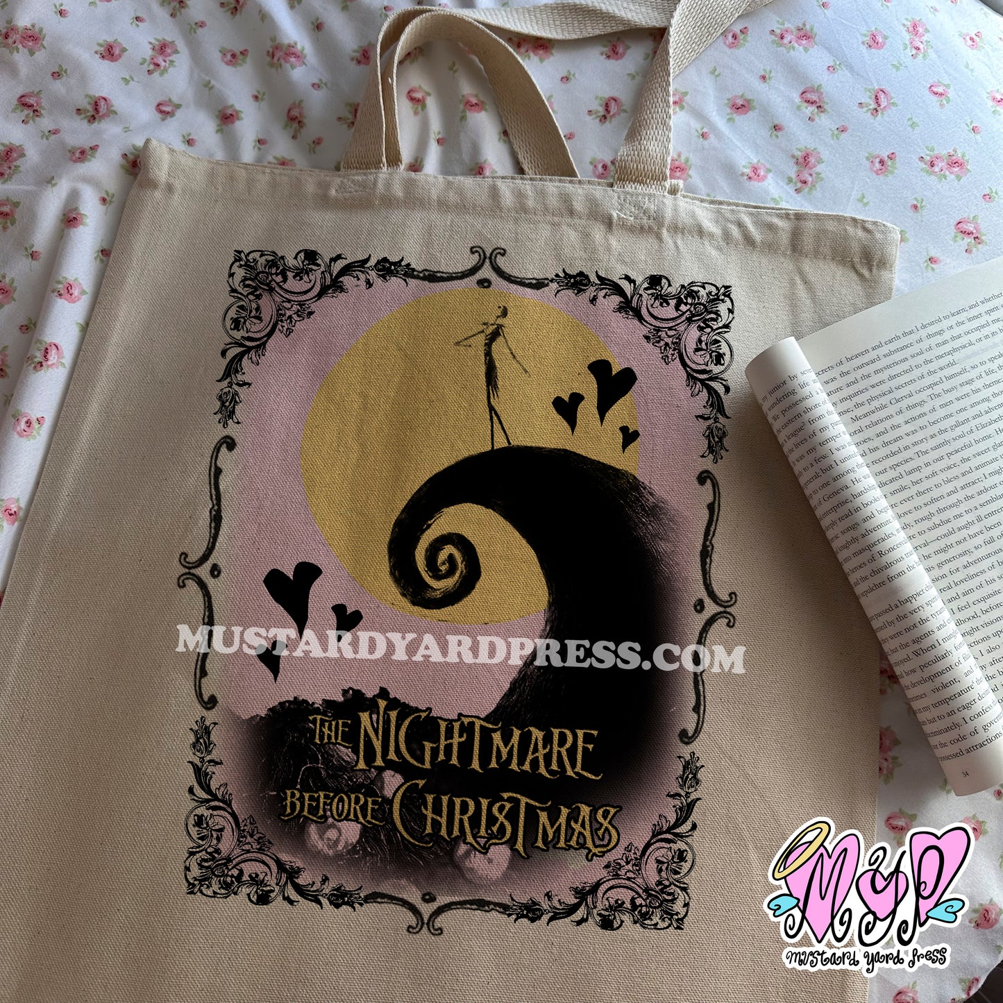 pink nightmare tote bag
