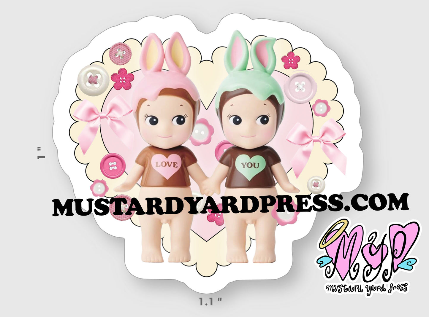 angel lovers mini sticker