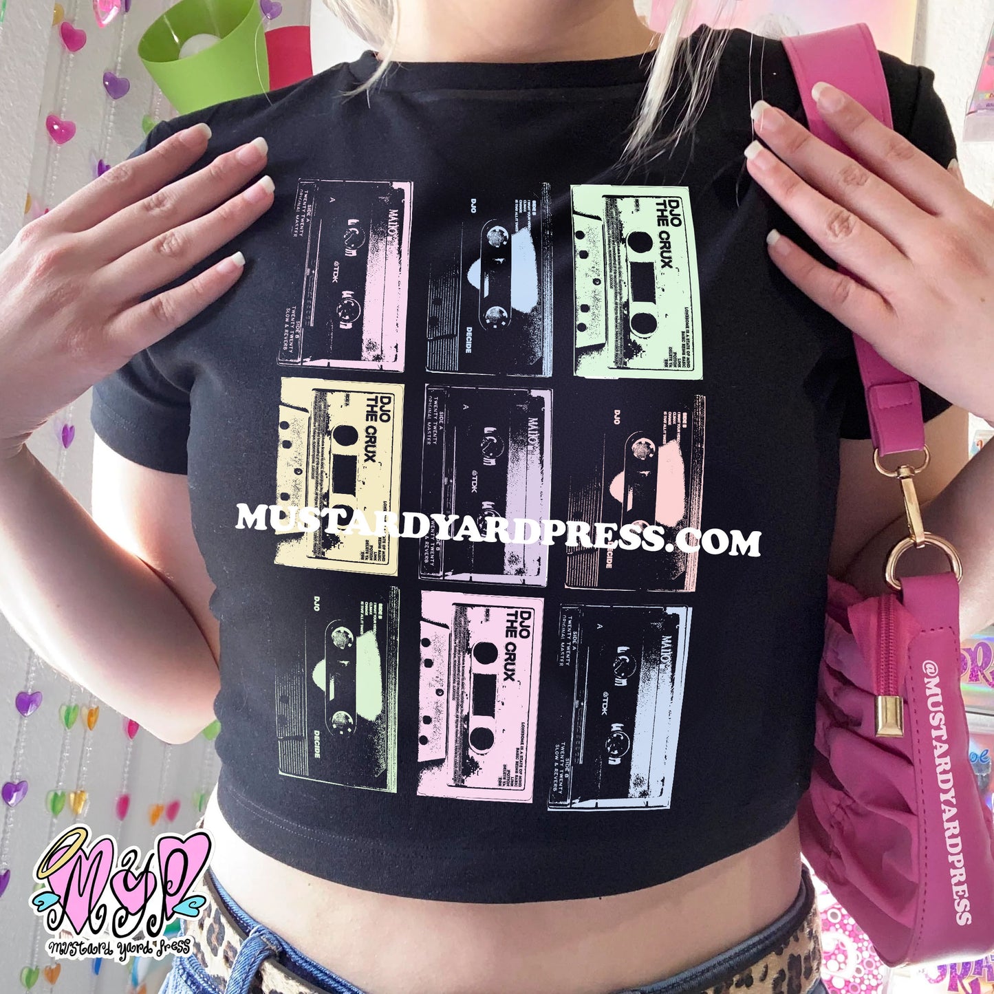 djo cassette tapes baby tee