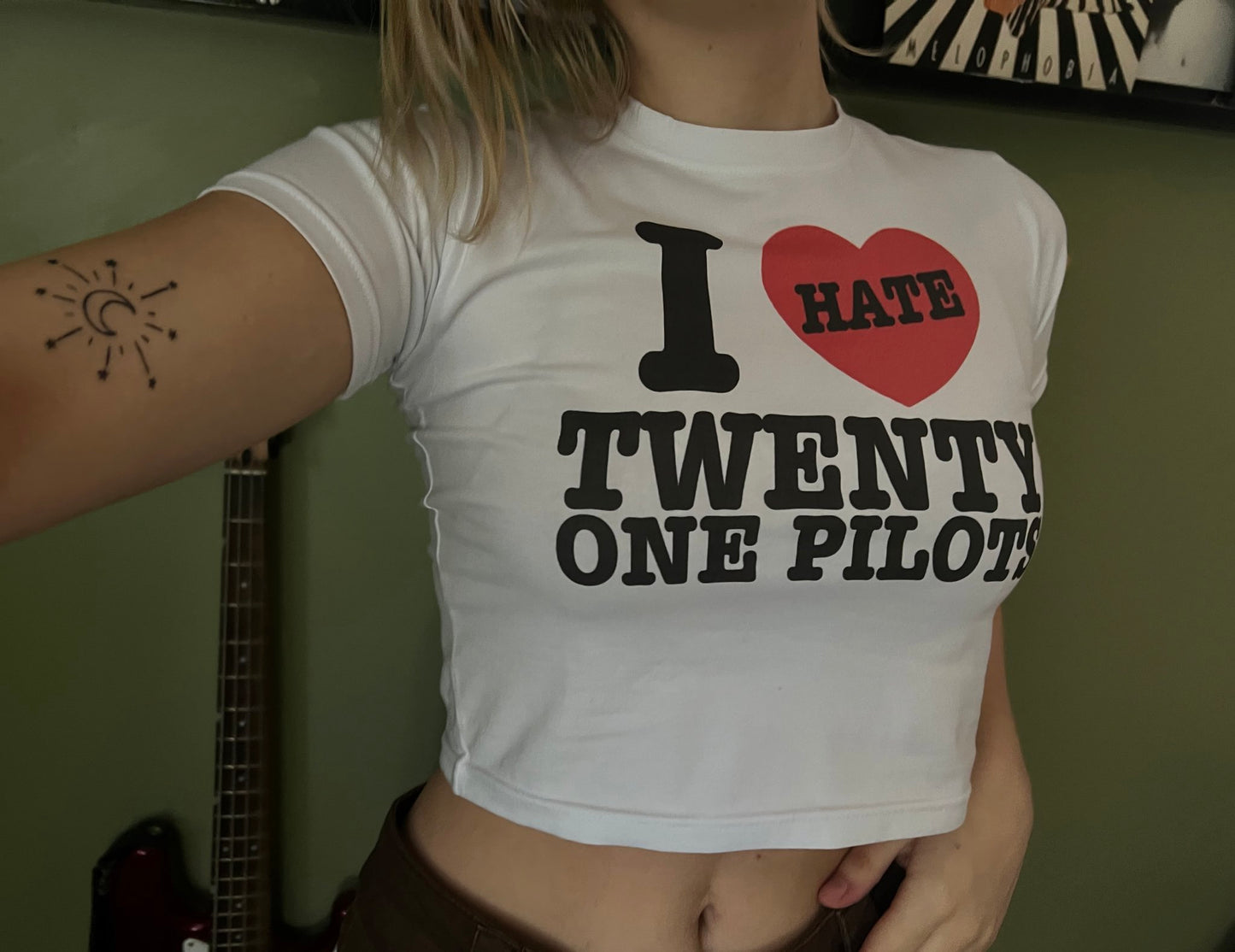 i hate top baby tee