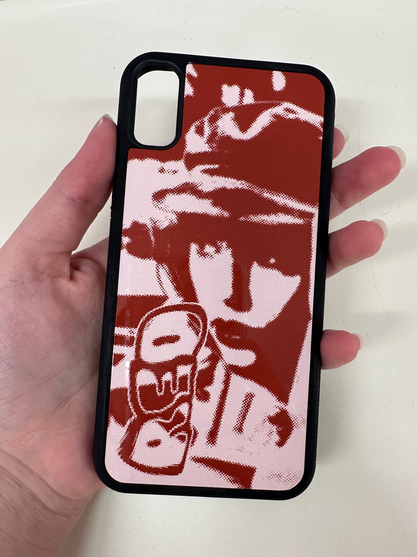 red pink X/XS phone case