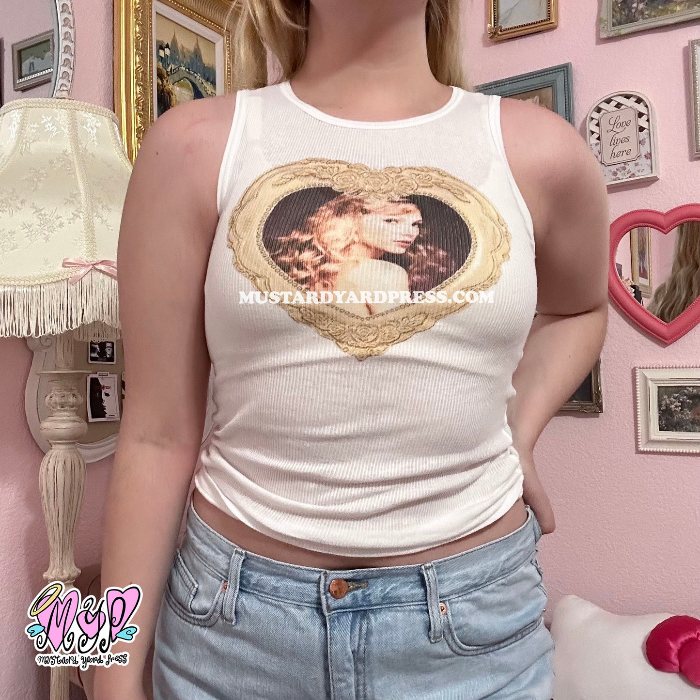 sn heart frame baby tank