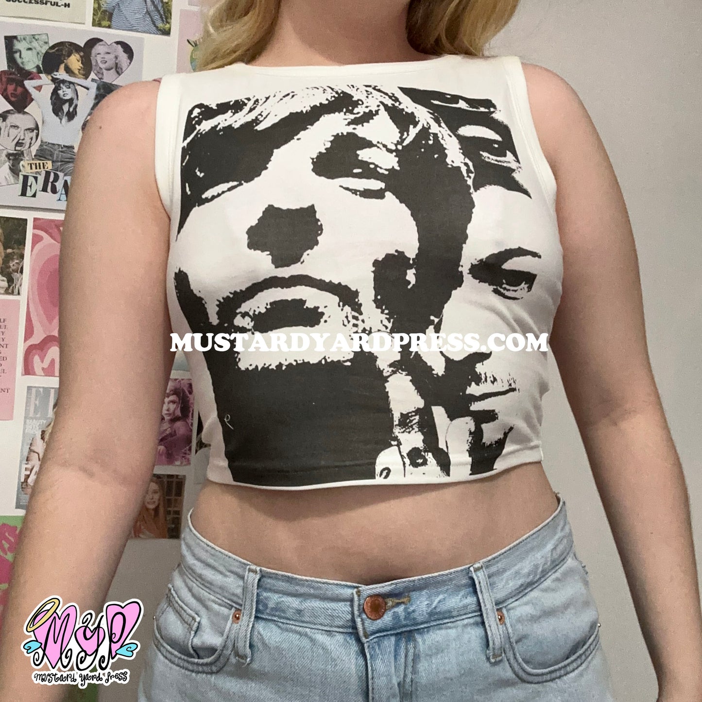 louis white collage tank