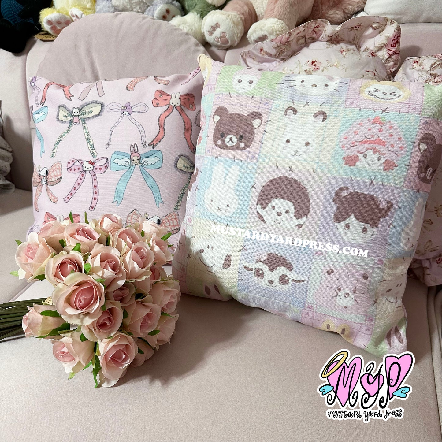 trinket patches pillow