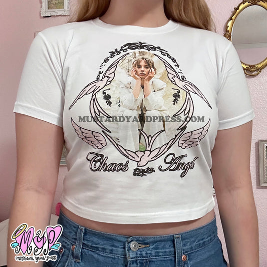 angel coquette baby tee