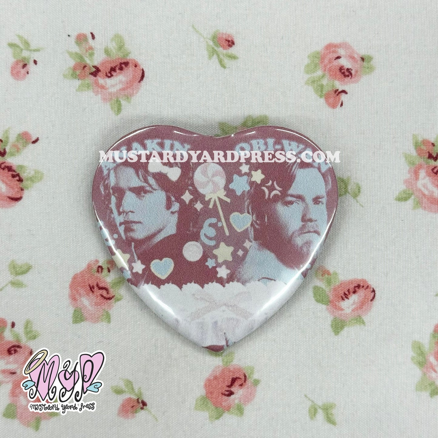 bffs heart shaped pin