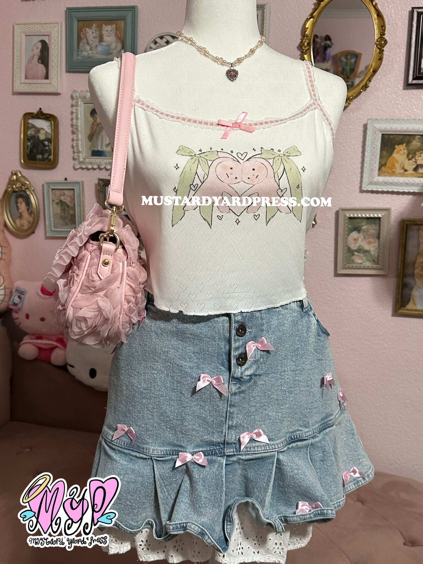 heart cropped cami