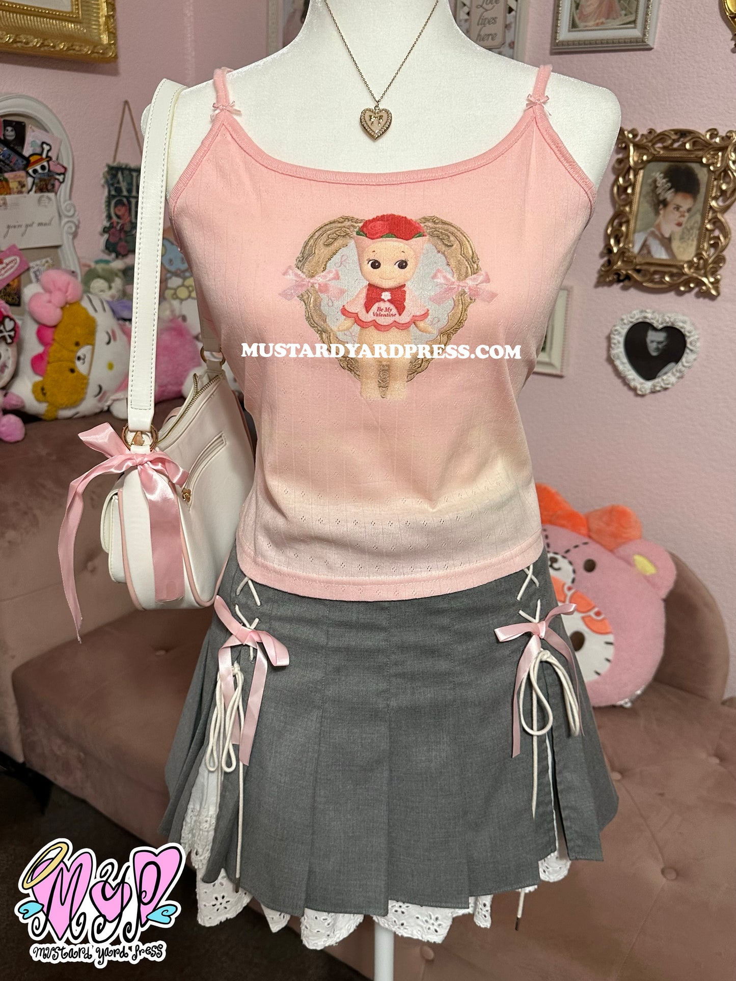 angel frame pink cami