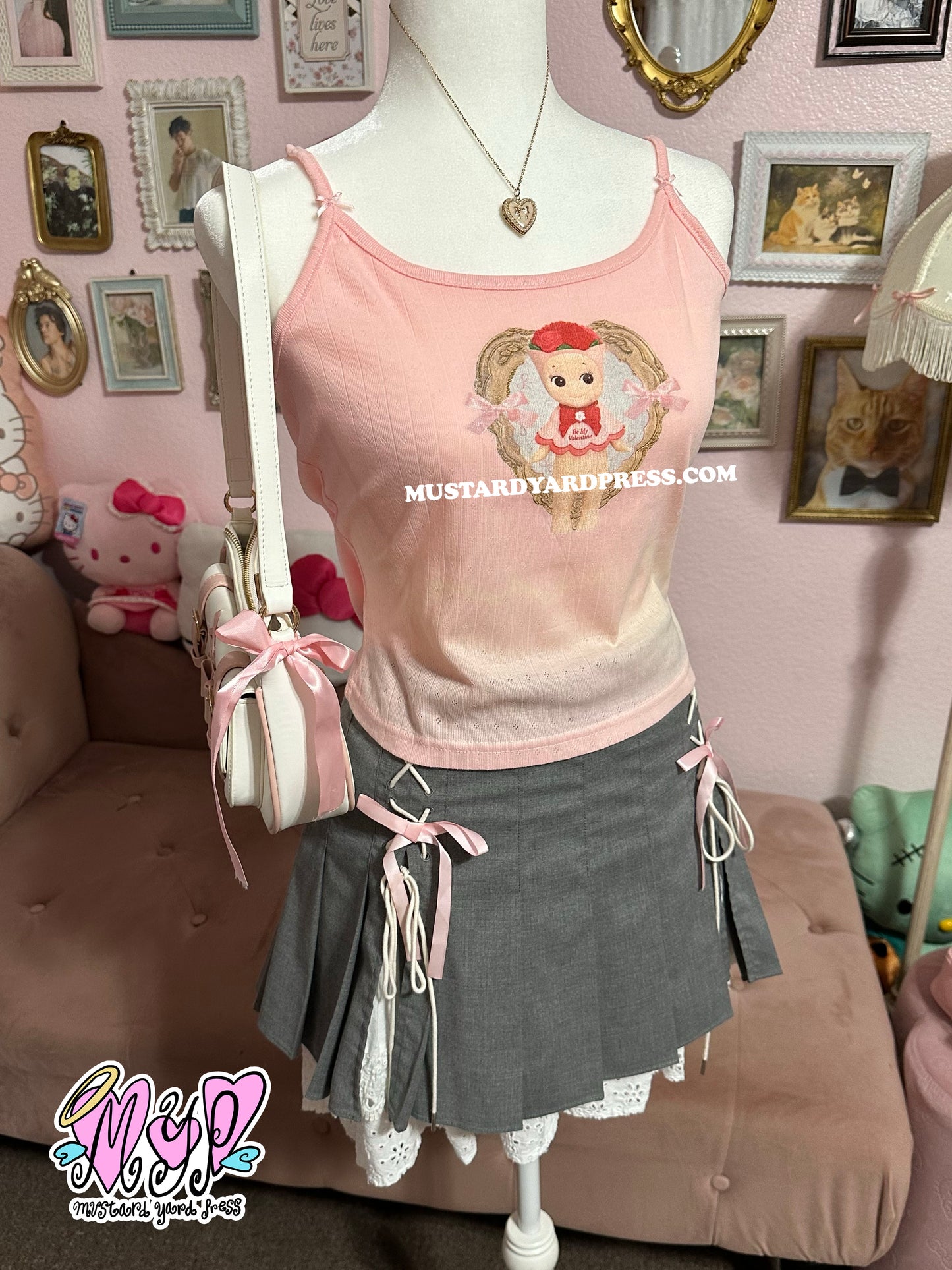 angel frame pink cami
