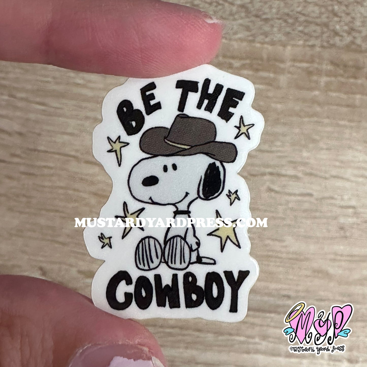 b the cowboy dog mini sticker