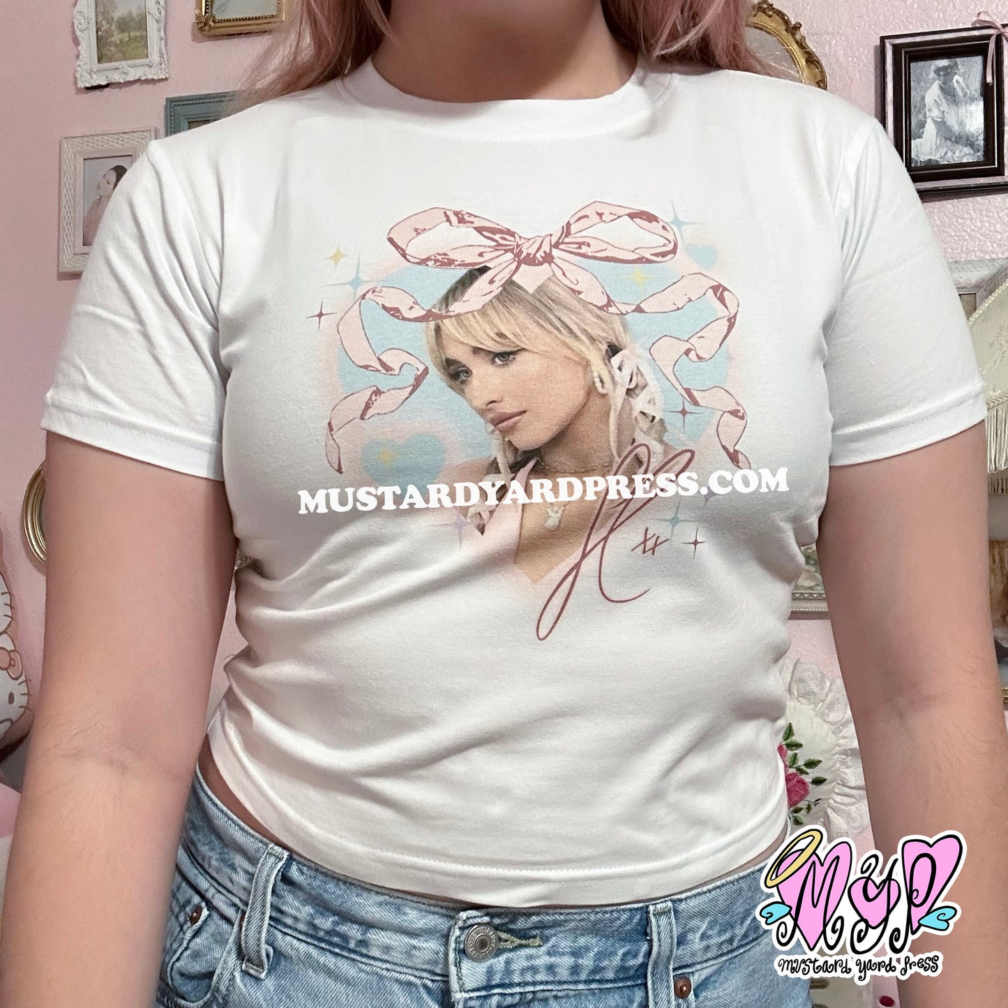sabrina bow baby tee