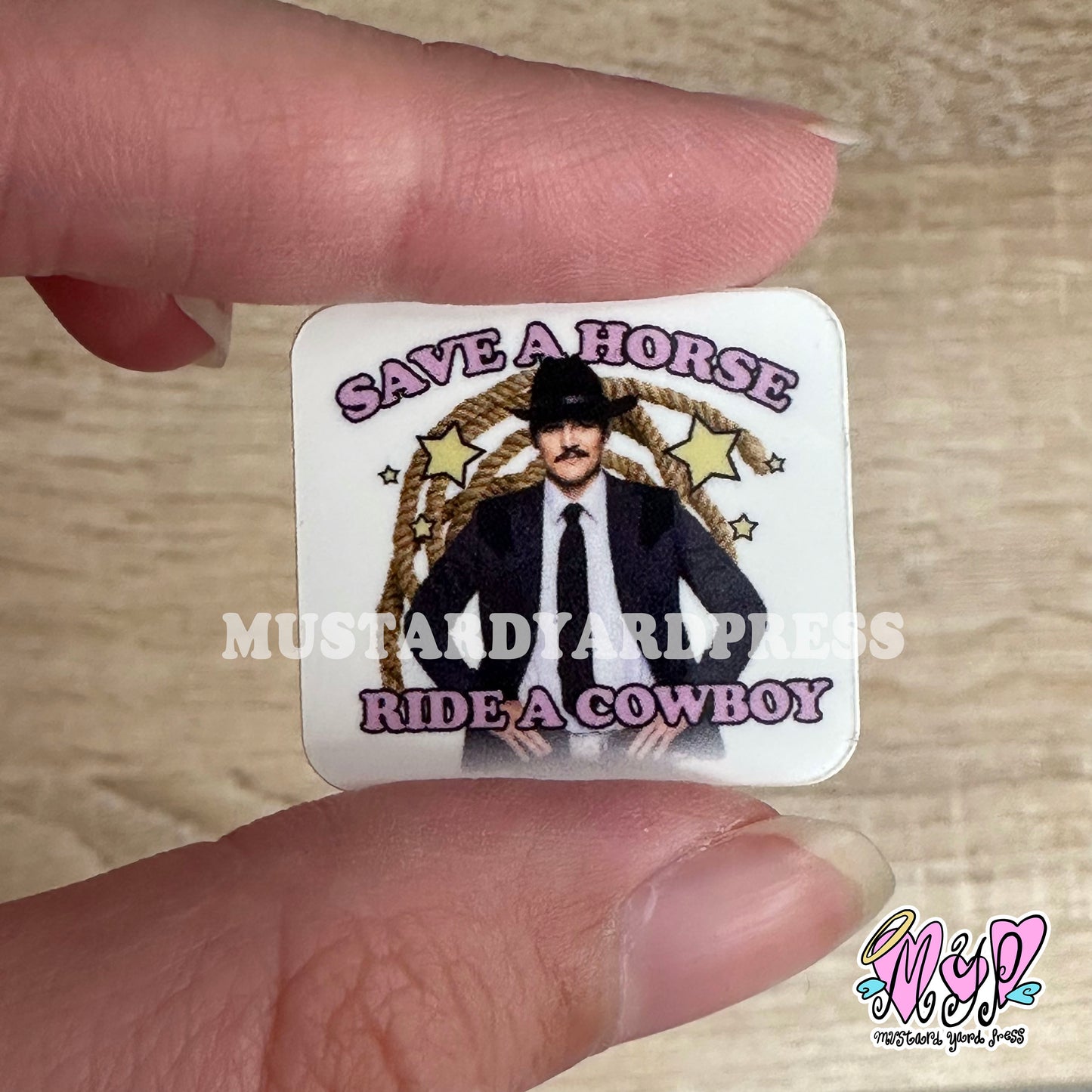 save a horse mini sticker