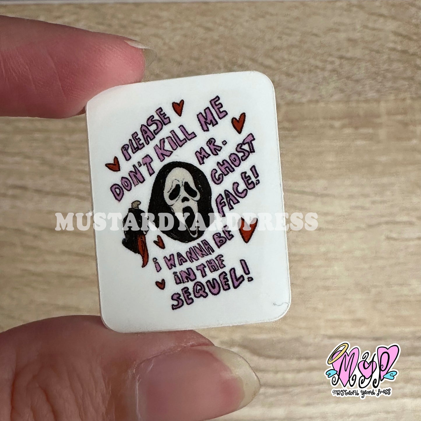 i wanna be in the sequel scream mini sticker