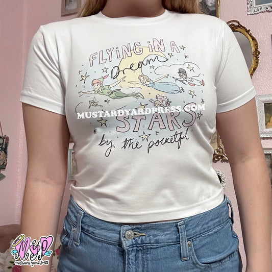 flying in a dream baby tee