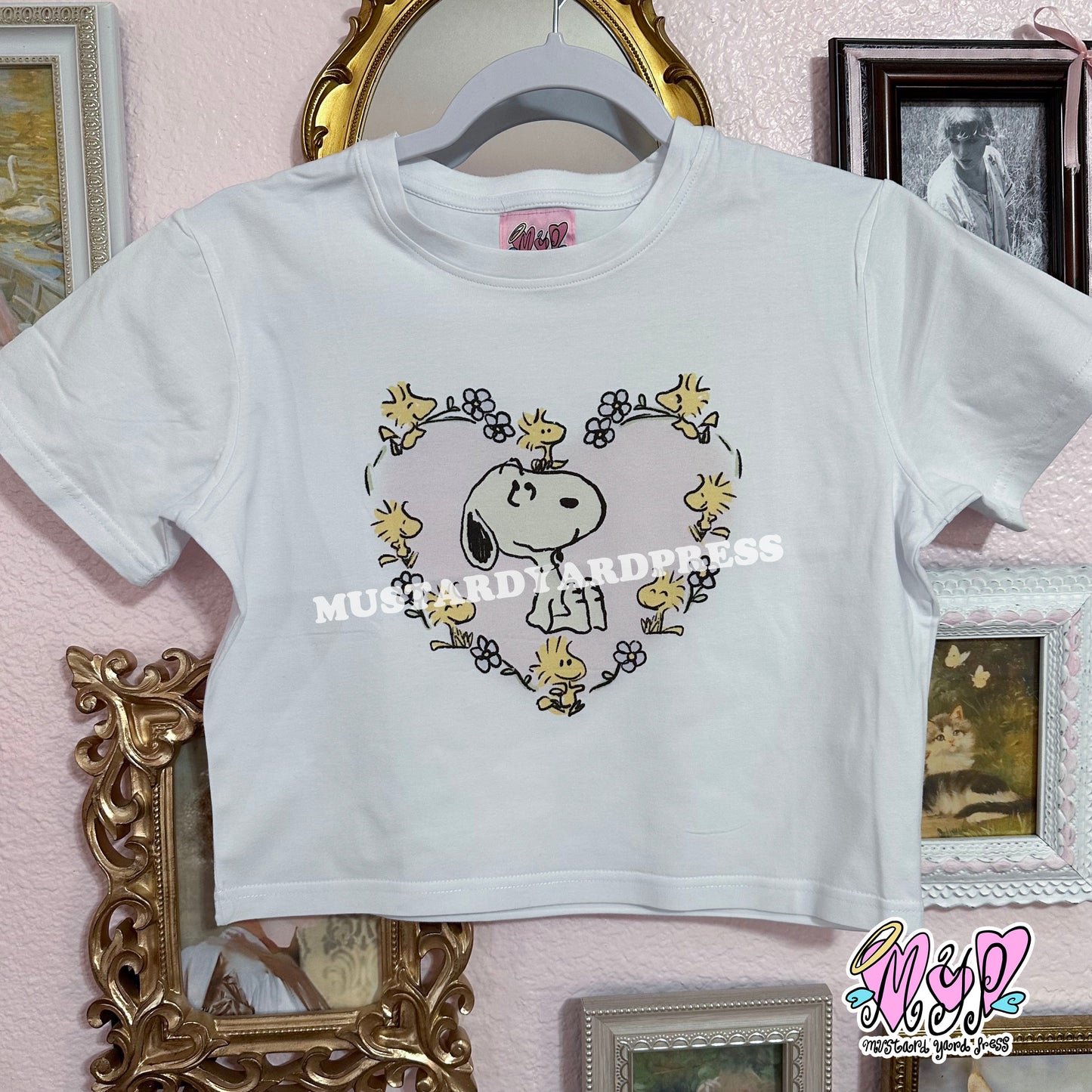 heart bird baby tee