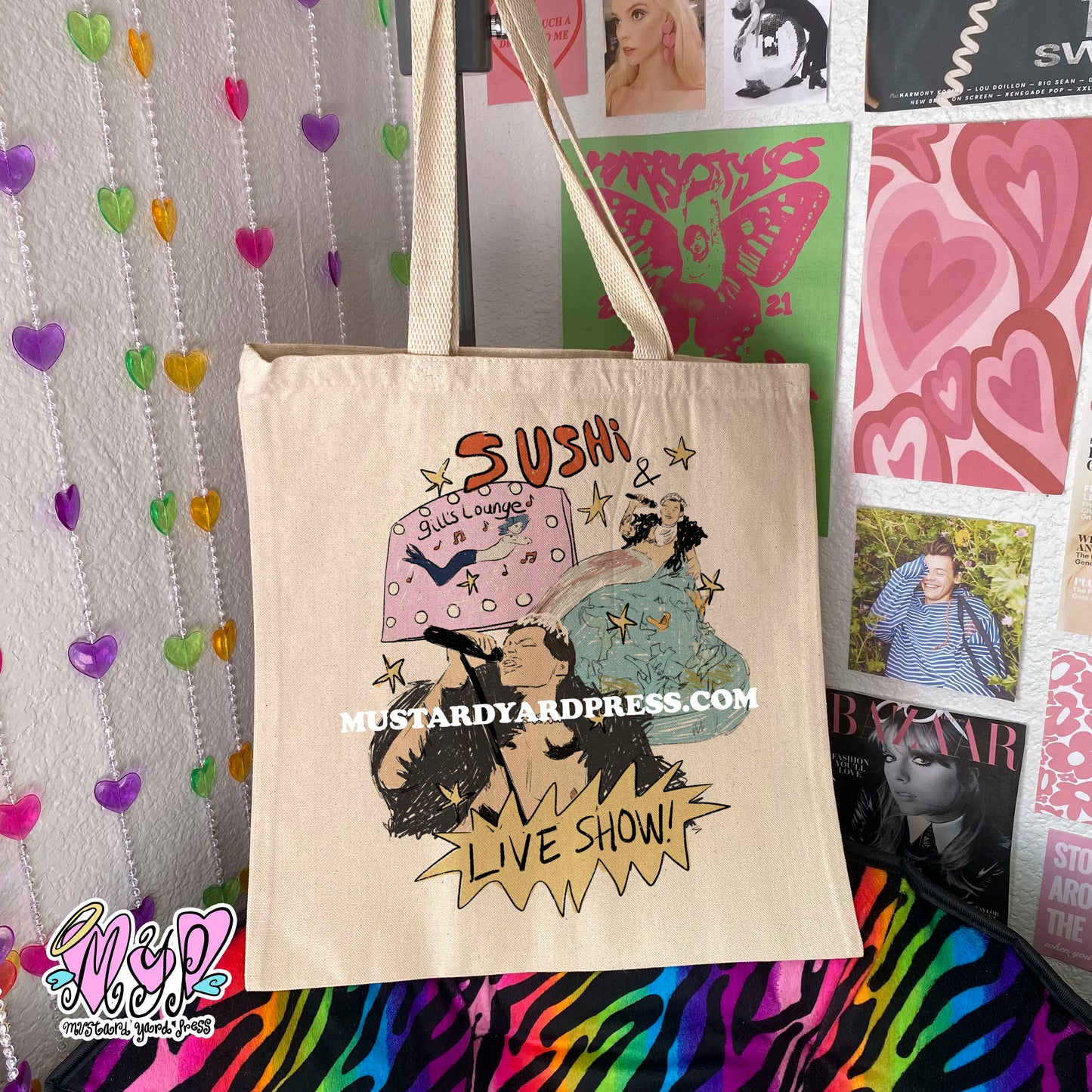 live sushi tote bag