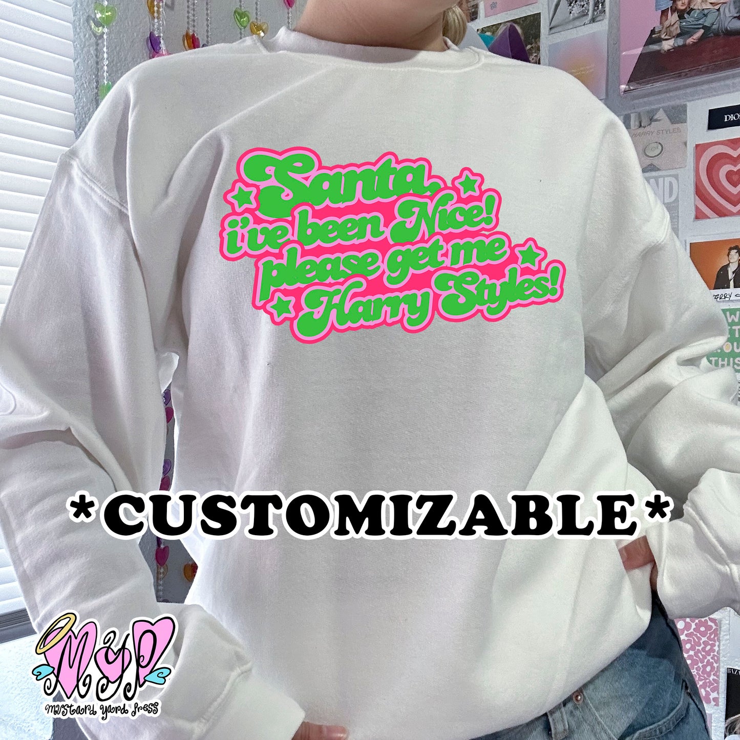 santa i've been nice customizable crewneck