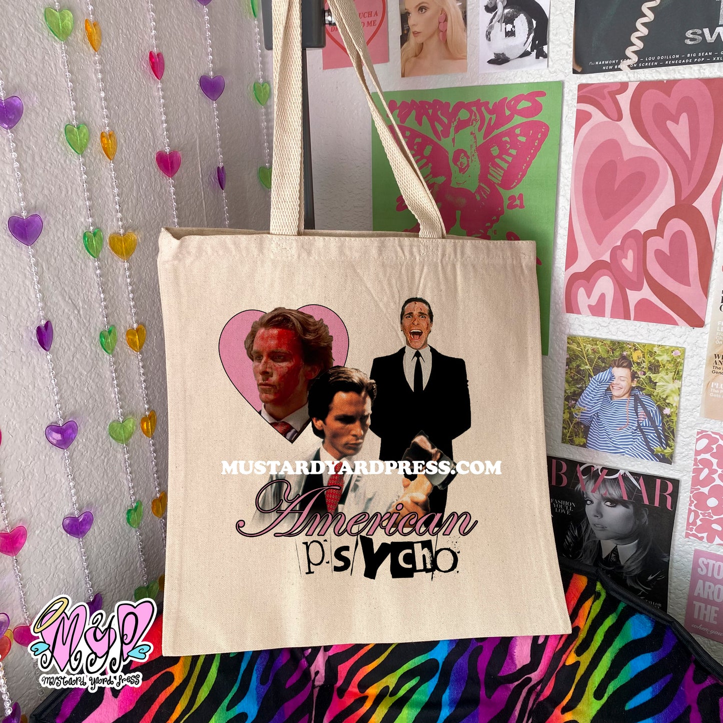 american psycho tote bag