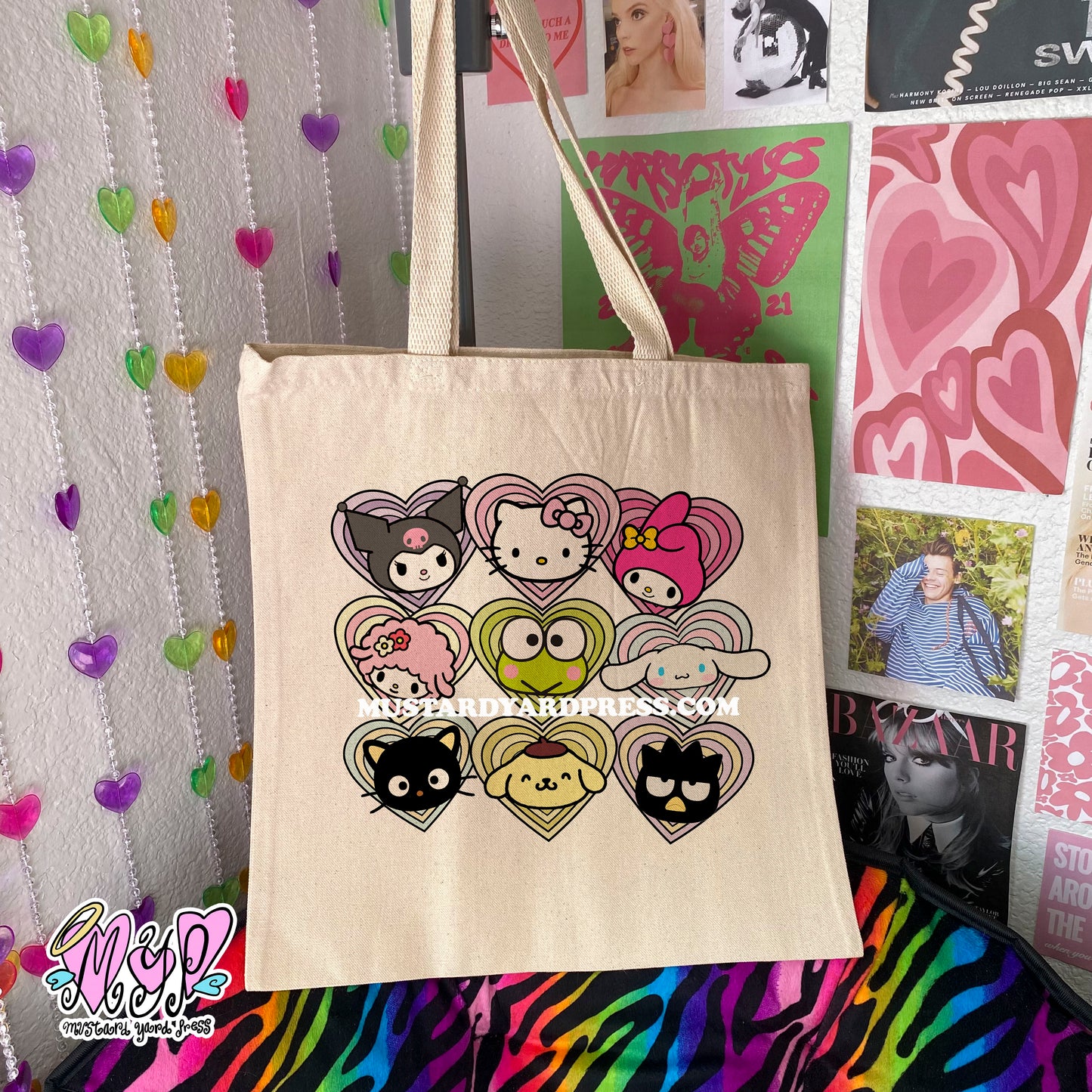 heart cuties tote bag