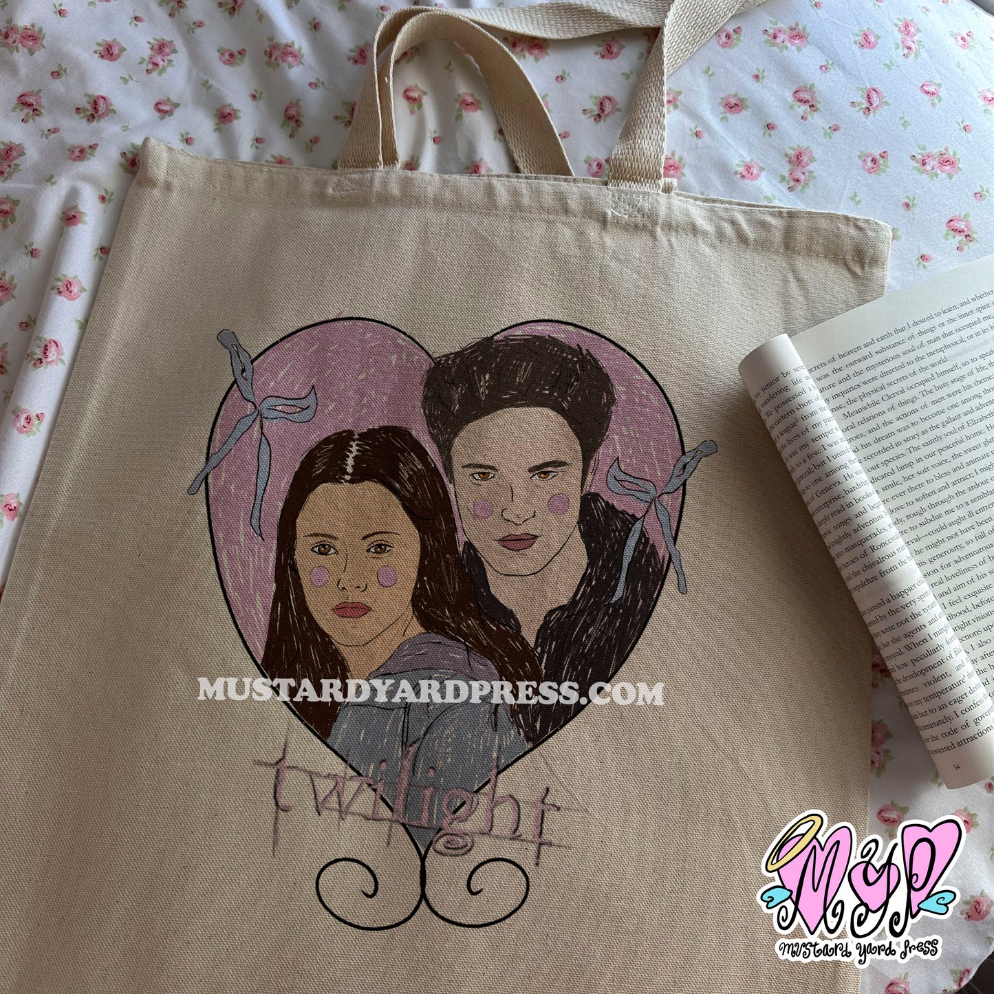 twilight sketch tote bag