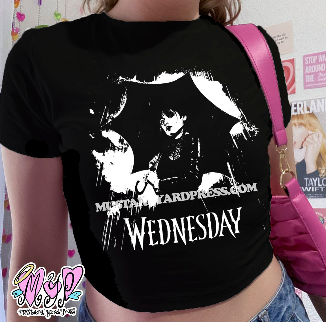 black baby tee
