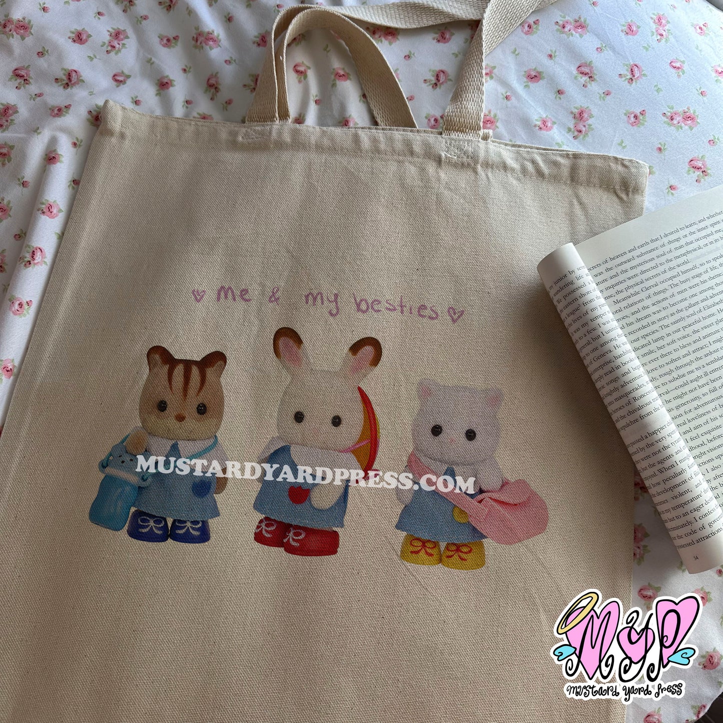 calico besties tote bag