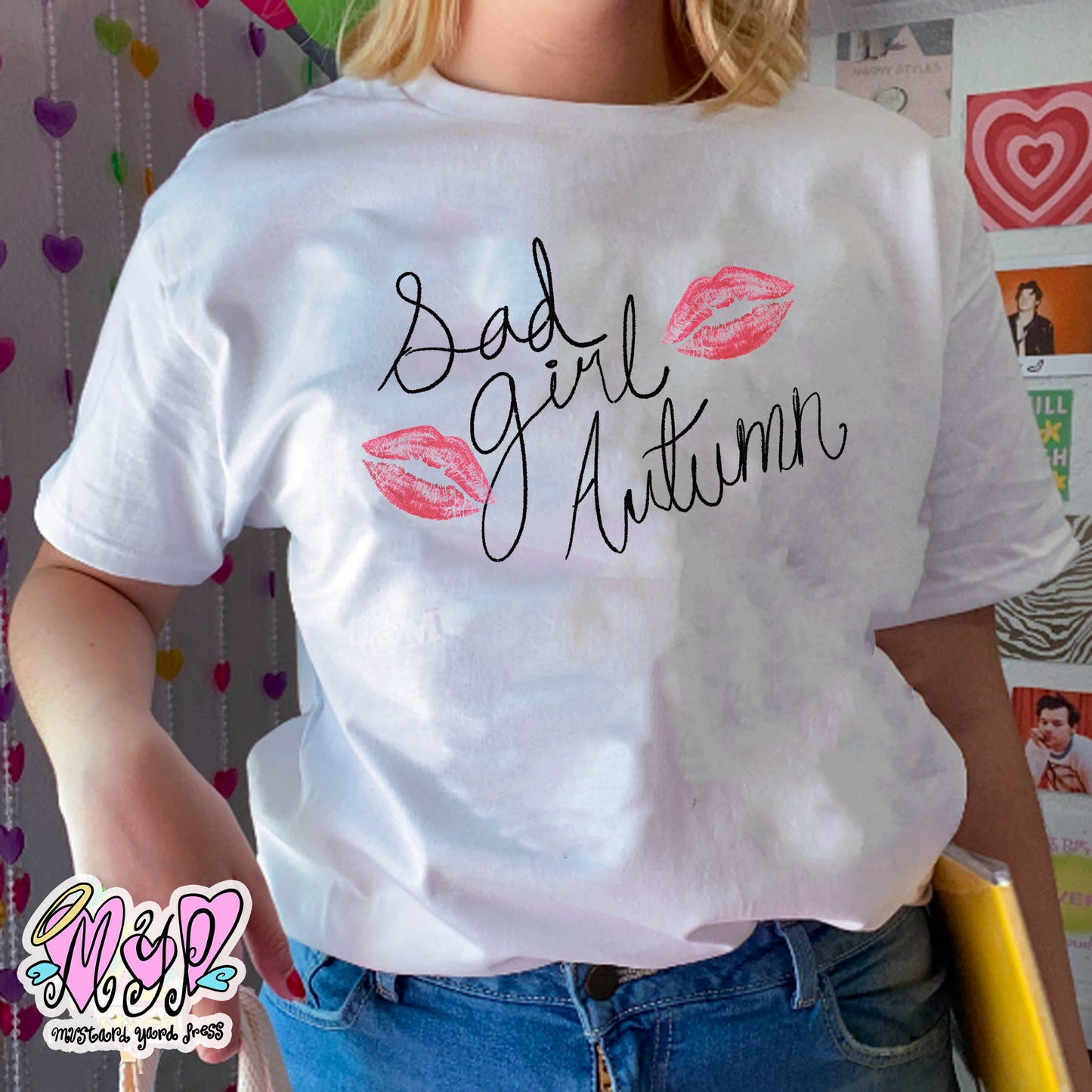 sad girl autumn t-shirt