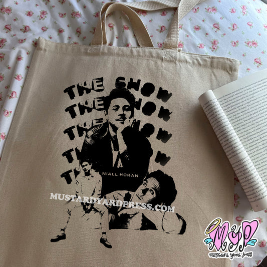 the show collage tote bag
