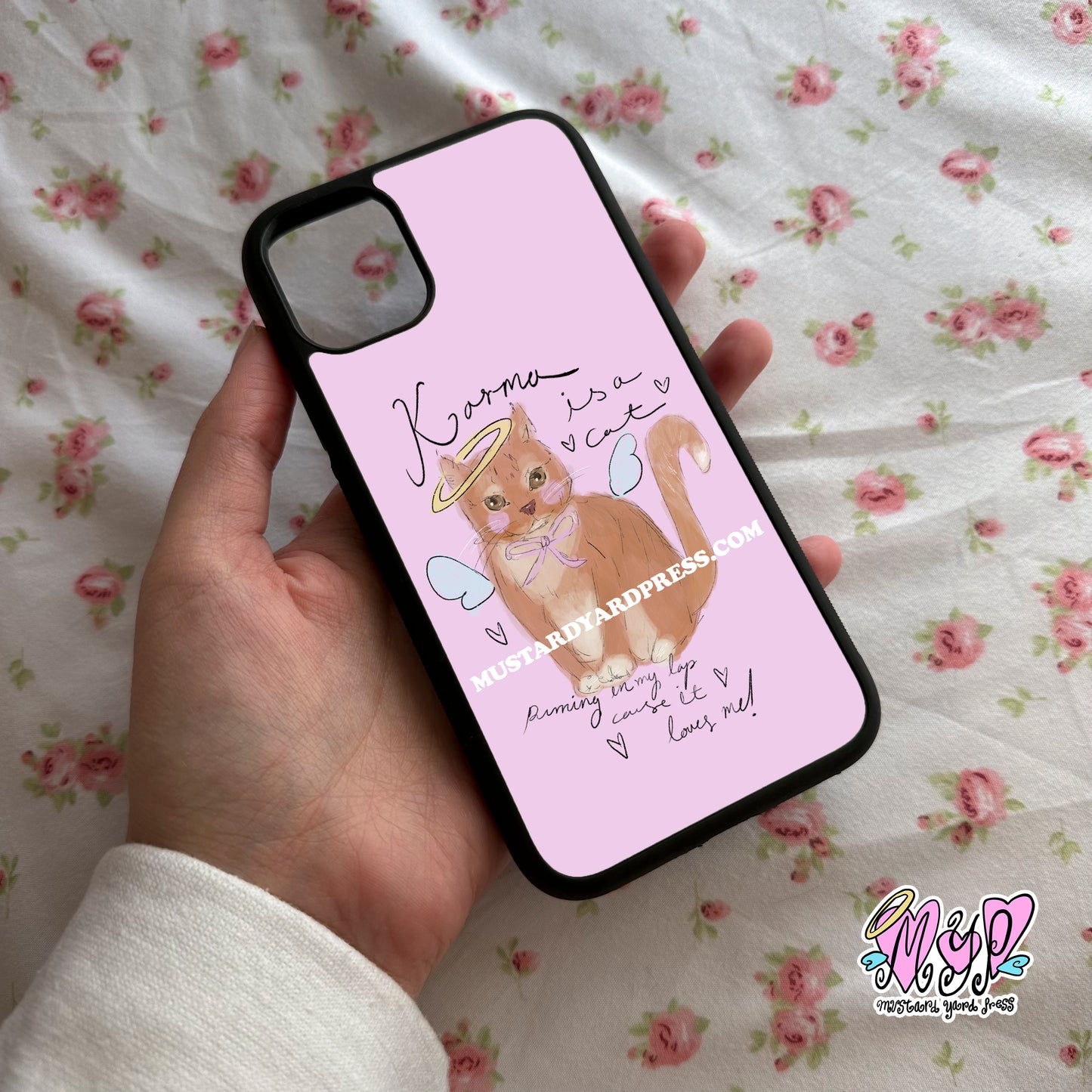 karma cat phone case