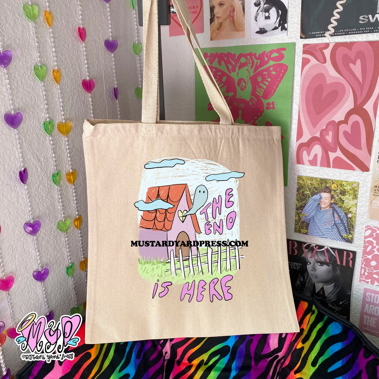 haunted house tote bag