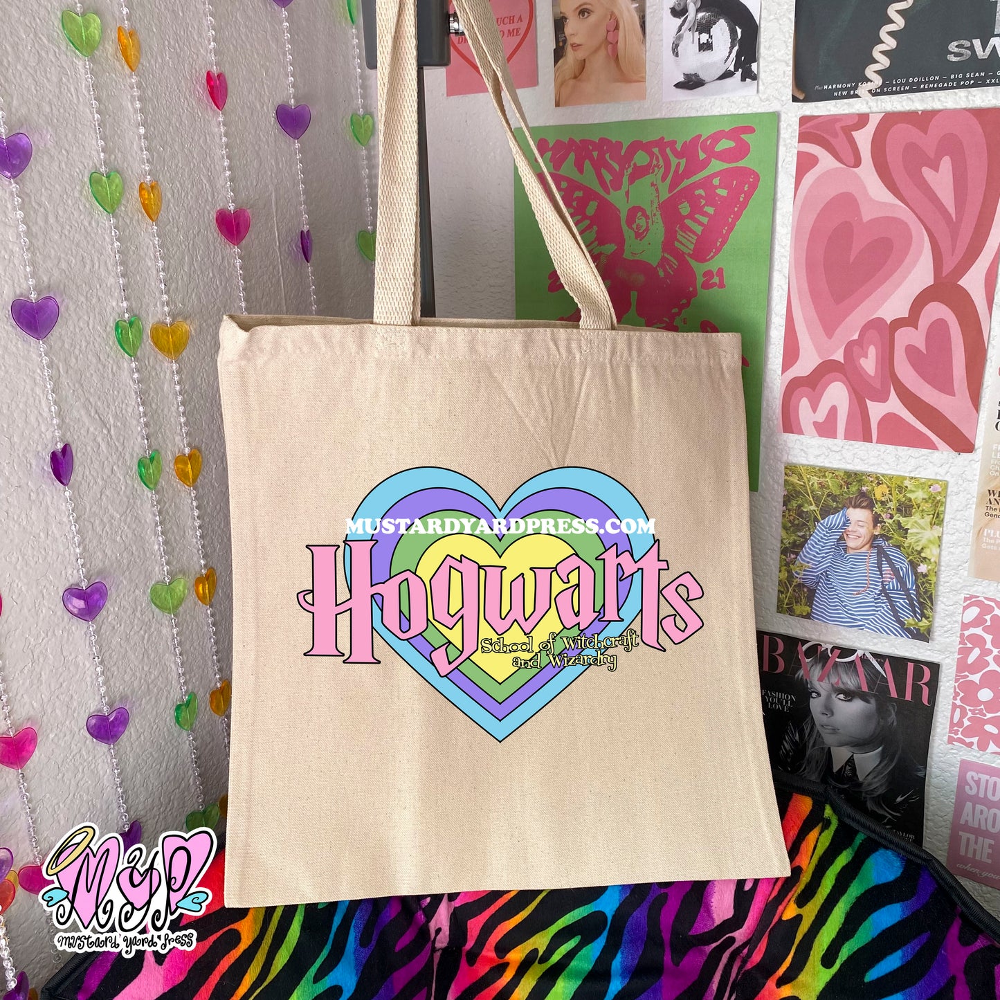 school heart tote bag
