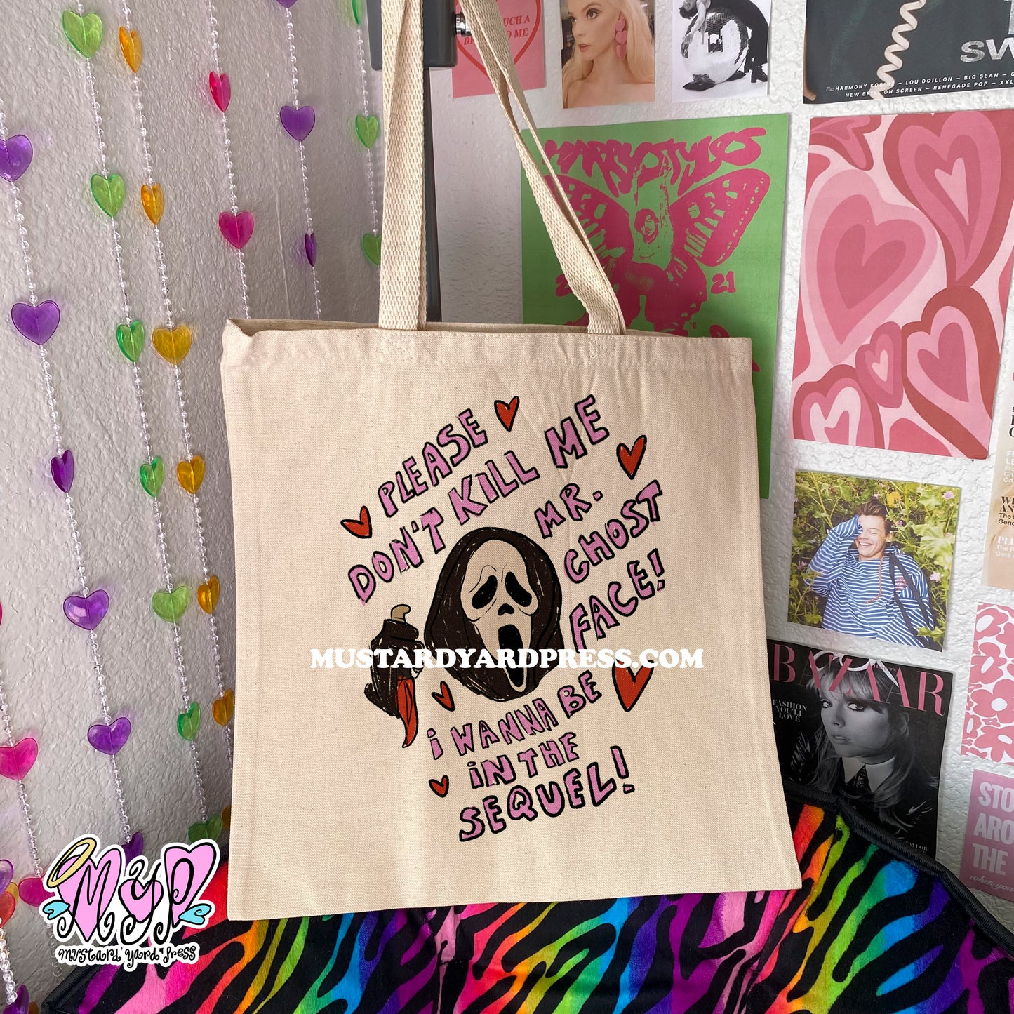 i wanna be in the sequel scream tote bag