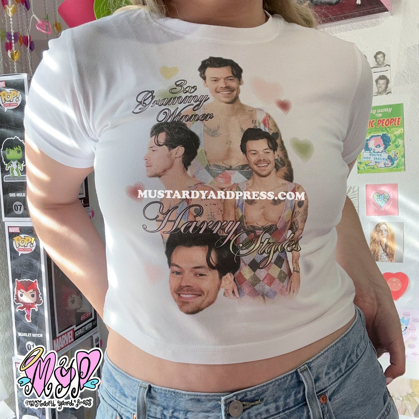 3x winner hearts baby tee