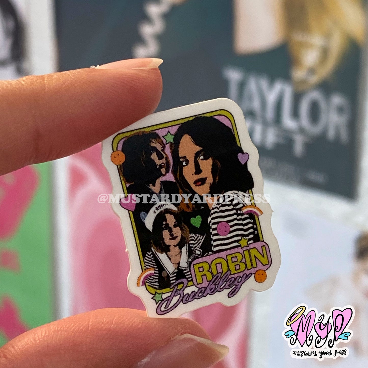 80s robin mini sticker