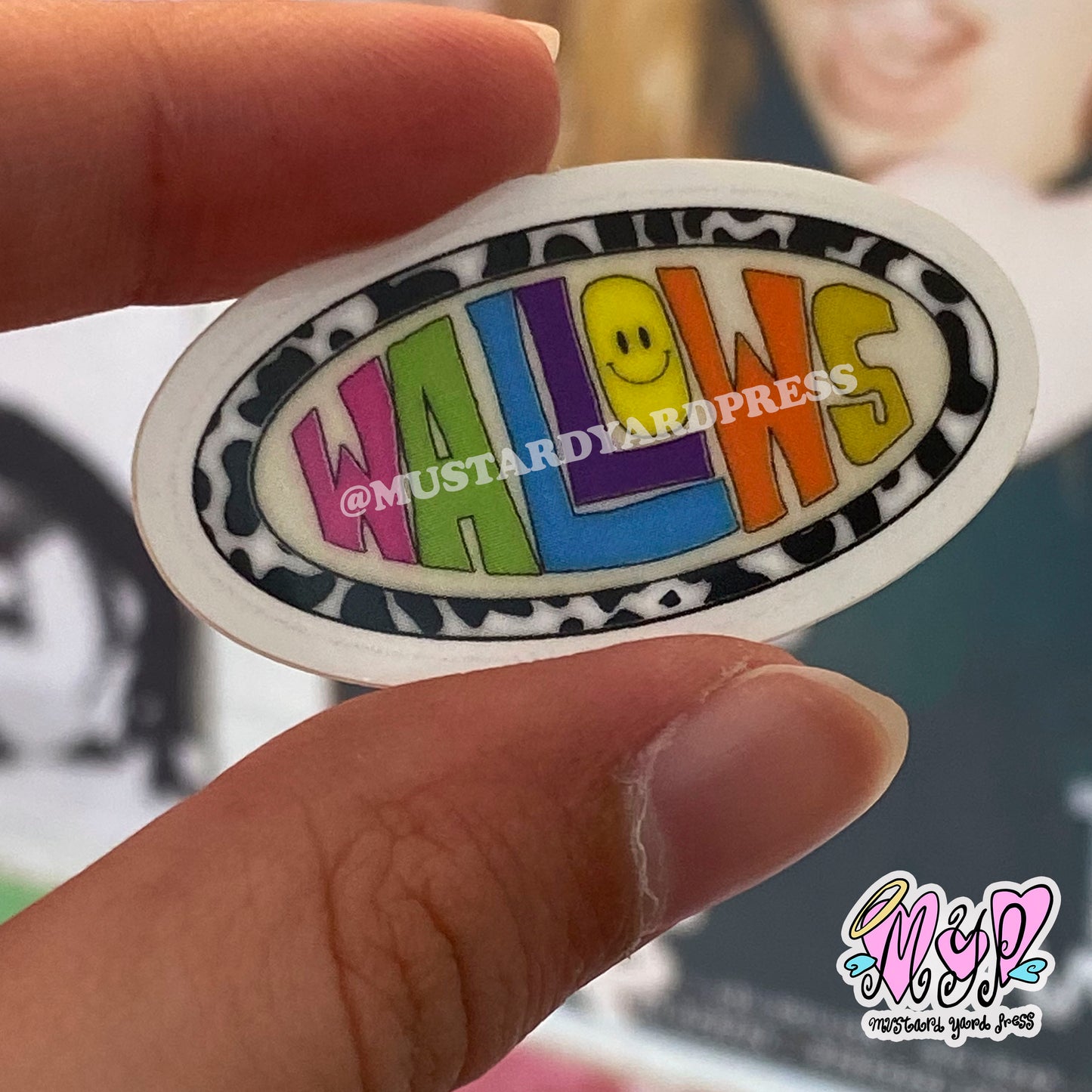 wallows cowprint mini sticker