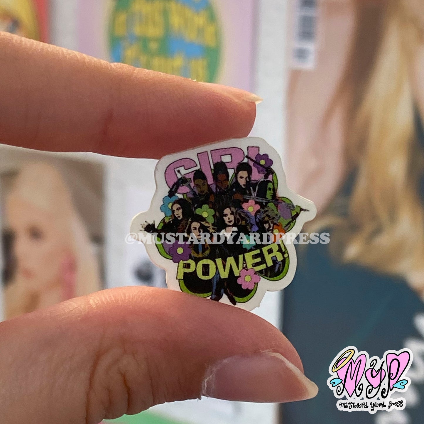 girl power mini sticker