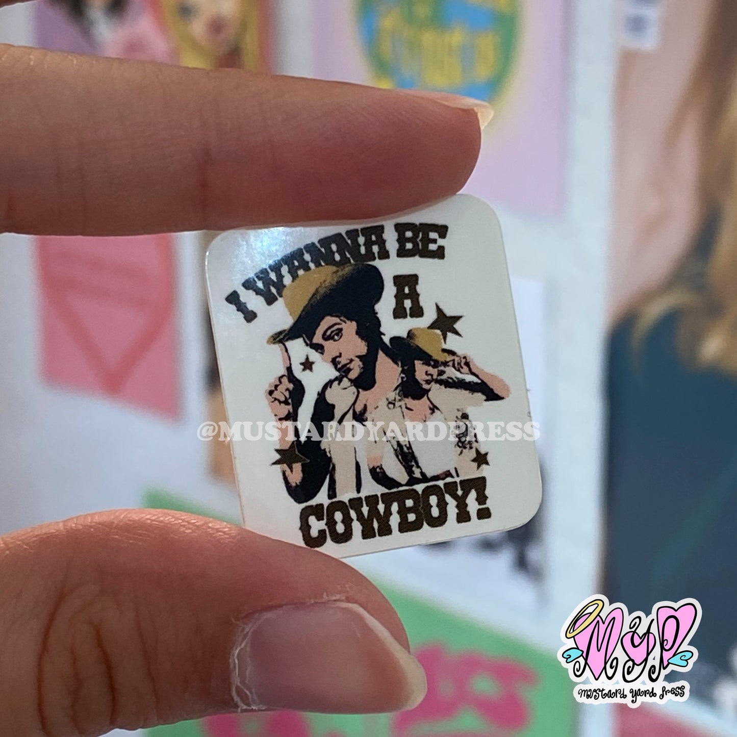 cowboy mini sticker