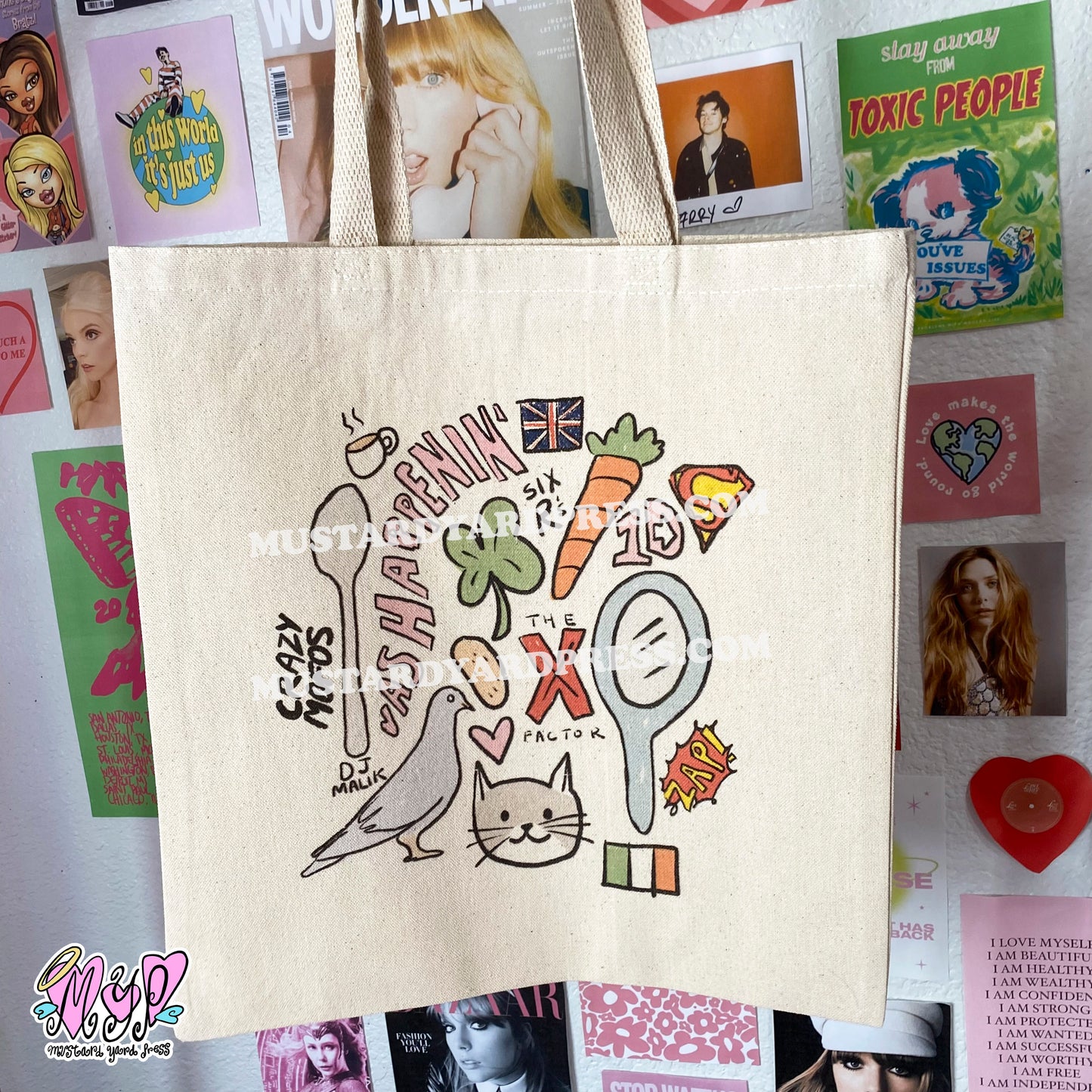 memory lane sketches tote bag