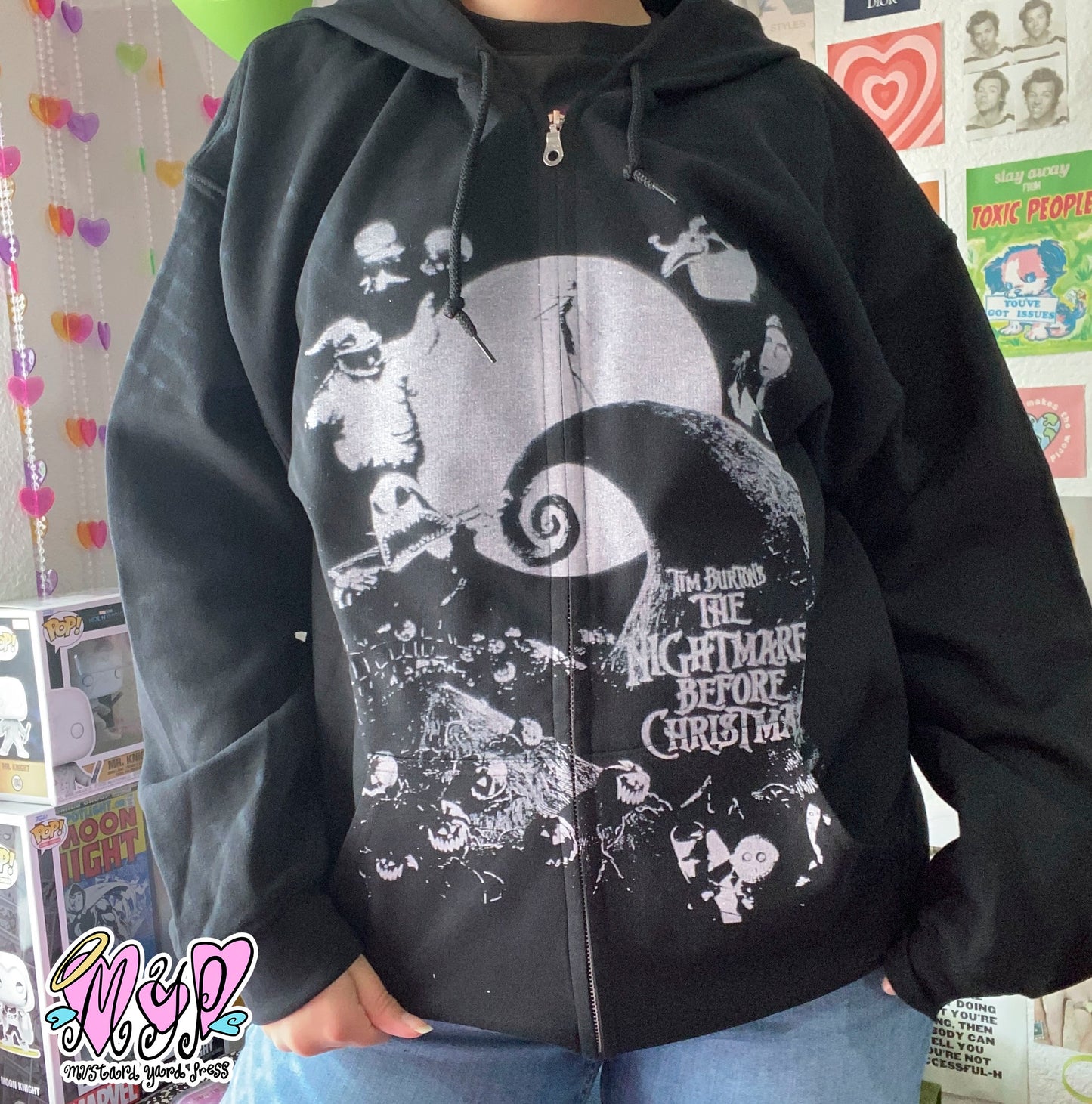 the nightmare black zip-up