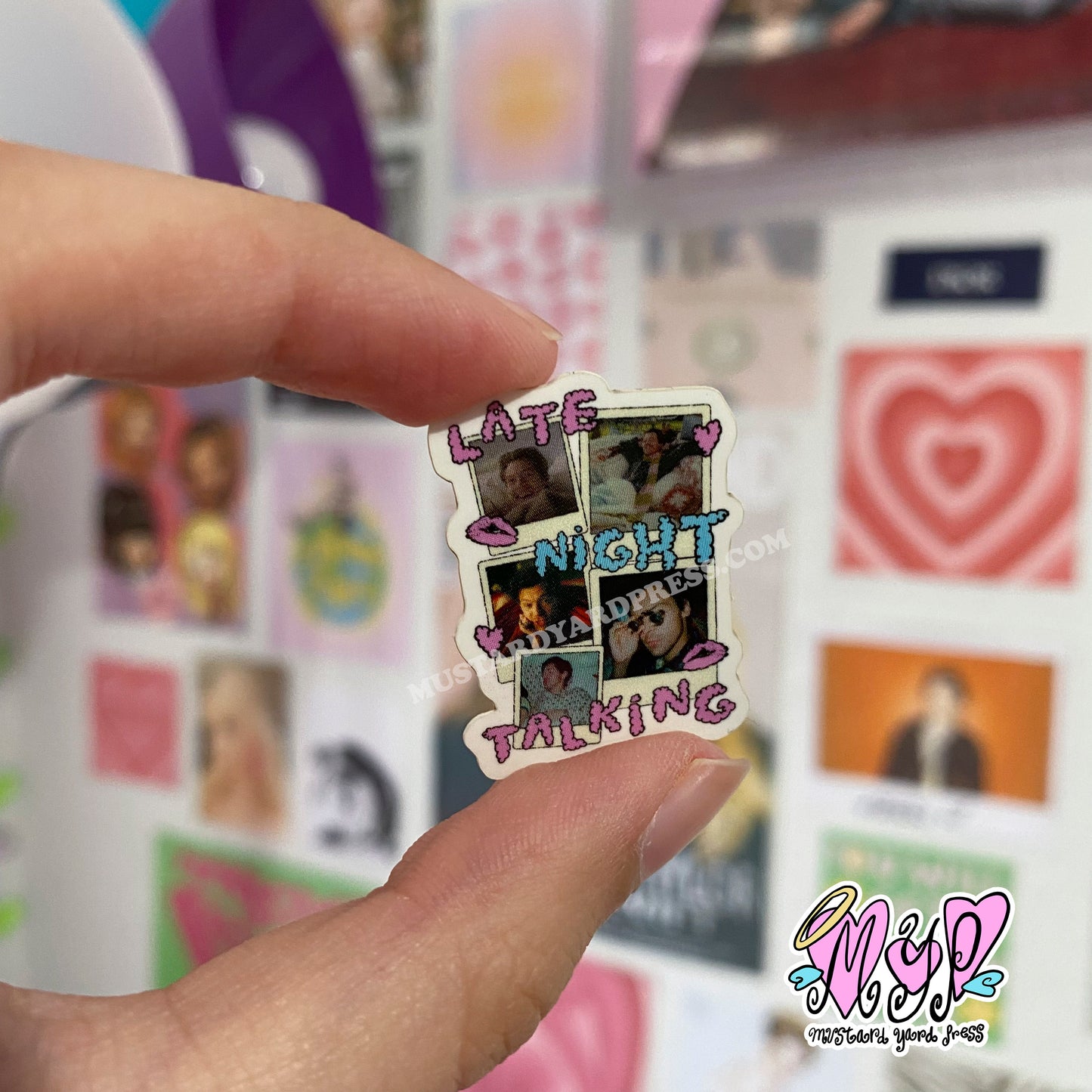late night polaroids mini sticker