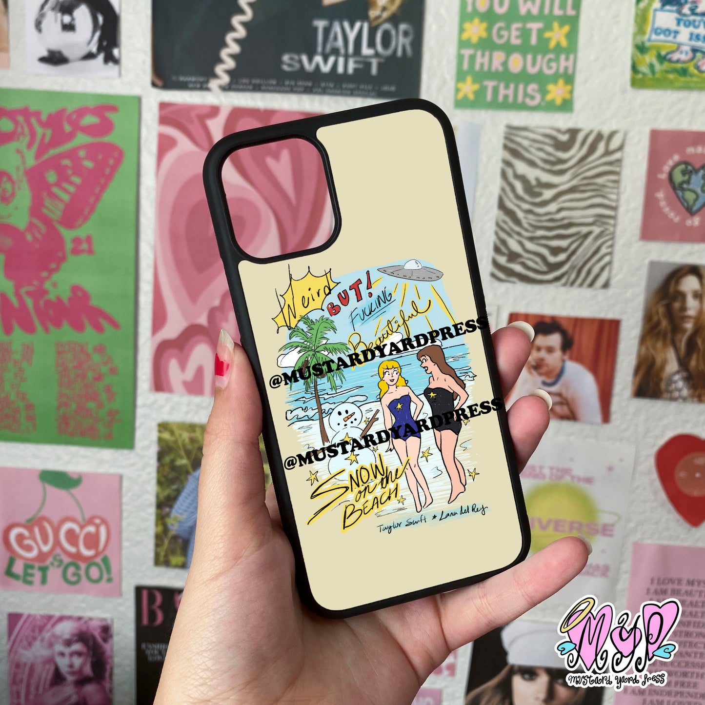 snowy beach phone case