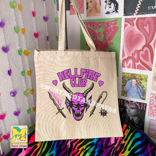black or pink tote bag