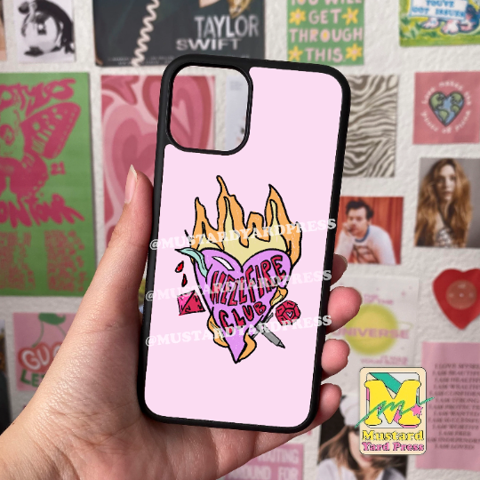 heart on fire phone case