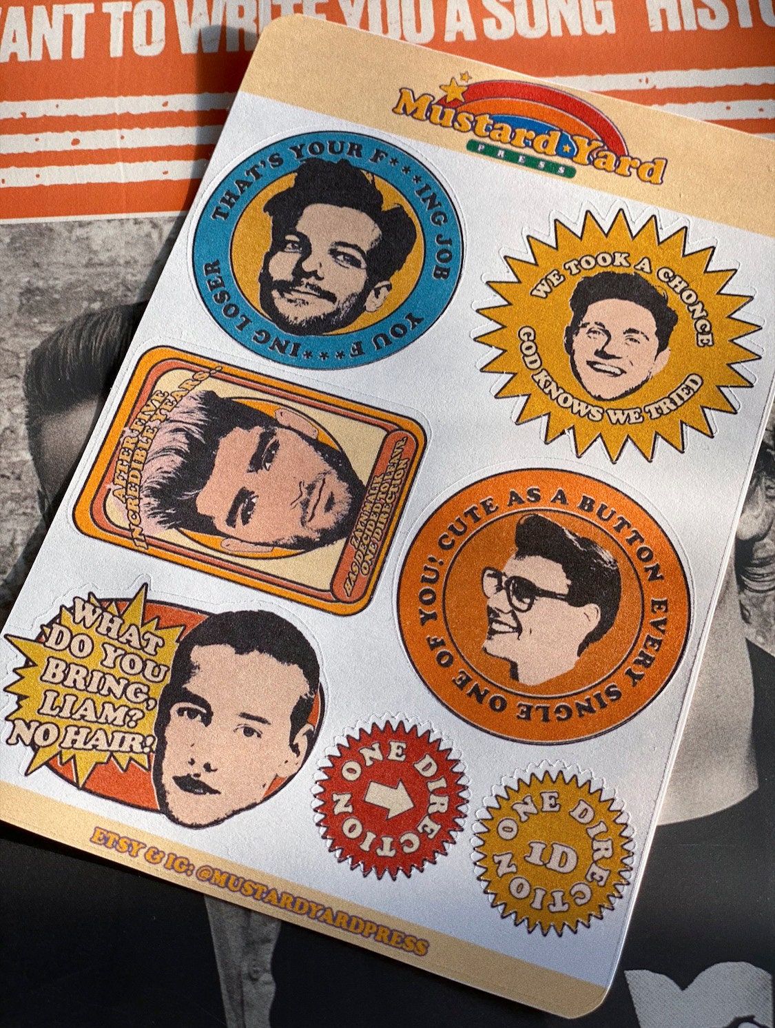 1d quotes sticker sheet